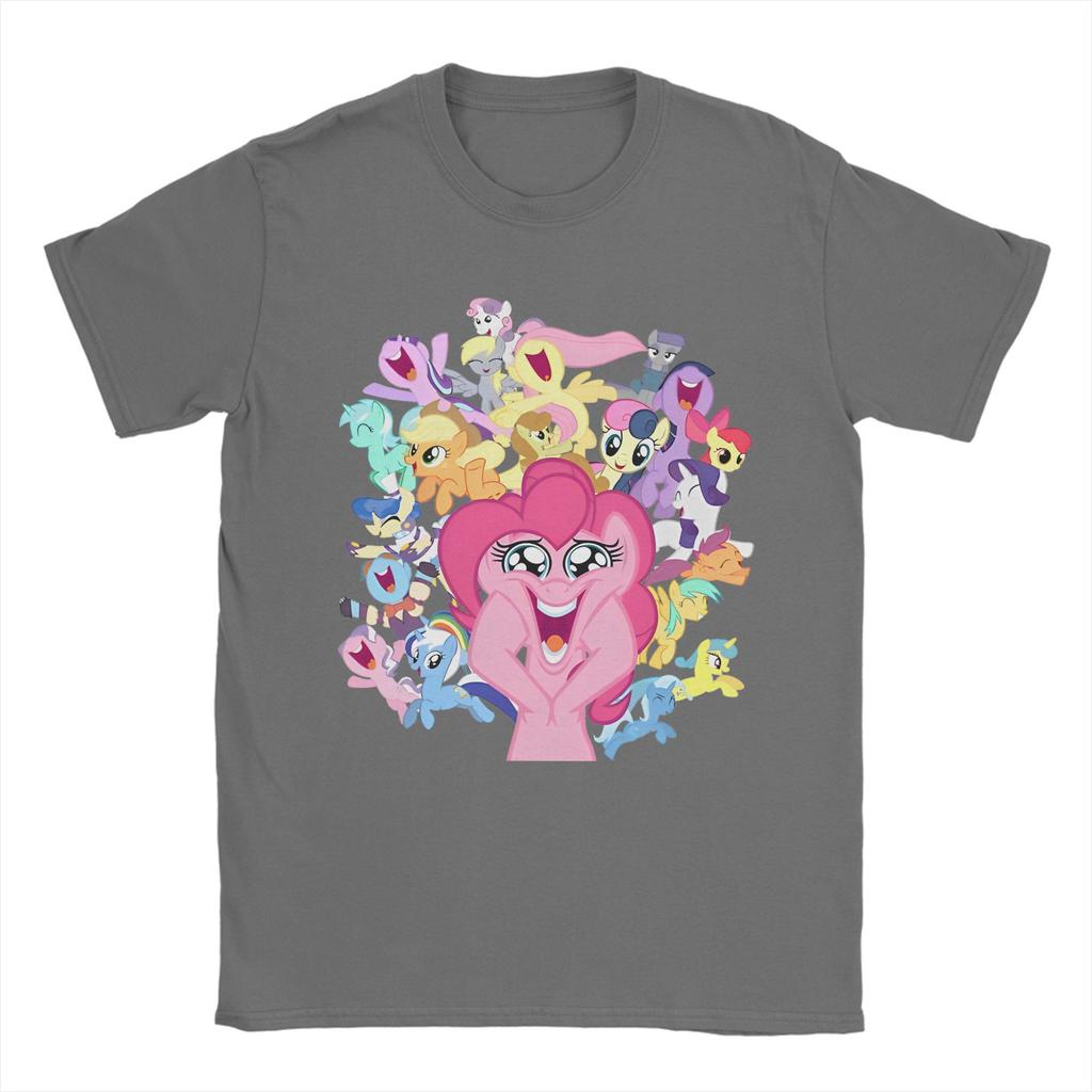 Мужские Женские Футболки Everypony Pinkie Pie Пони Дружба это Магия Одежда из Чистого Хлопка Новинка Футболки с Коротким Рукавом Принтованная Футболка