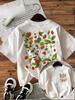 Graphic Print T-shirt Short Sleeve Crew Neck Casual Top for Summer Spring Clothing Harajuku Short Sleeve Casual Aesthetic Clothe