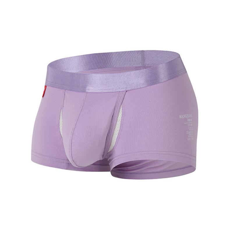 1 шт., хлопковые шорты со средней талией, U-образным вырезом, трусы-боксеры, сексуальные дышащие трусы большого размера с открытой передней частью для мужчин