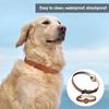 Faux Leather Cat Collar GPS Location Solid Color Pet Collar Adjustable Length Easy Installation Waterproof Pet Collar
