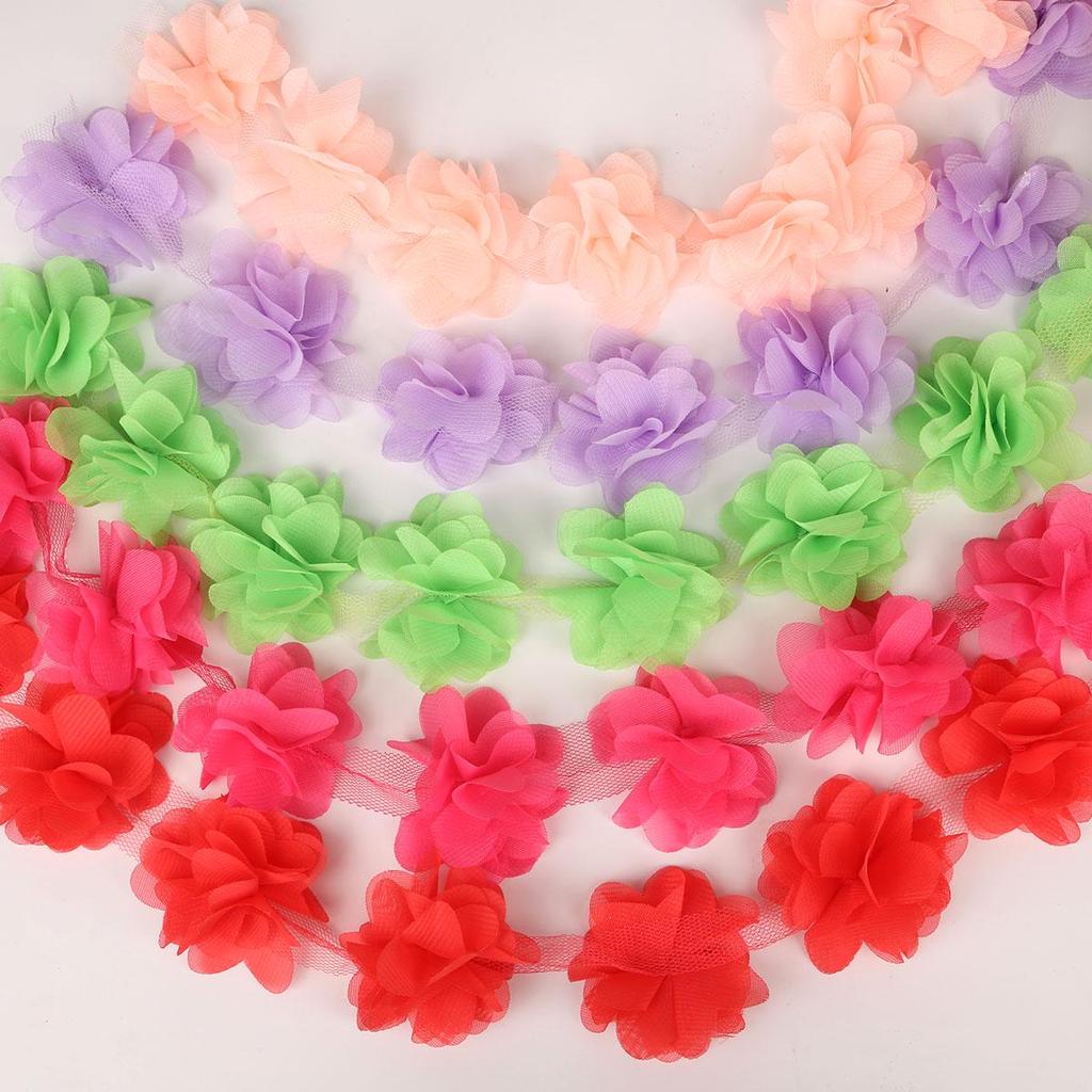 1 ярд/сумка ручной работы с цветочным шифоновым кружевом DIY одежда аксессуары для ручного шитья