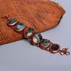 Labradorite Gemstone Copper Birthday Electroformed Statement Wife Gift Bracelet V-77
