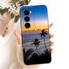 For Itel City 100 Fashion Dusk Beach Painting Phone Case For Itel City100 Soft Silicone Shockproof Cases Bumpers