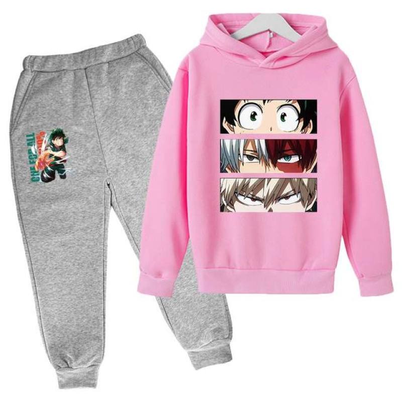 Kids Sportswear Kids My Hero Academia Clothing Sets Baby Boy Girls Fashion Anime Suits Cartoon Hoodie Sweater+pants