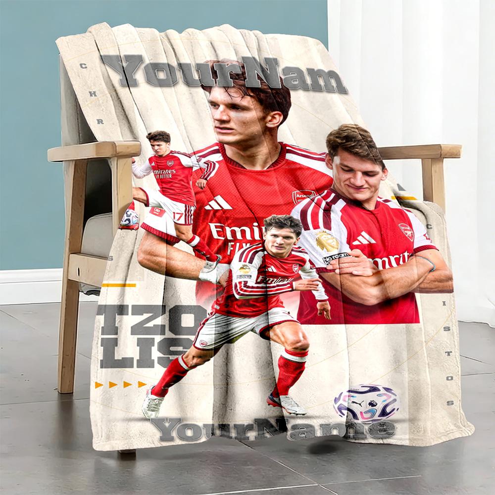 Arsenal Customize Your Name Blanket Cozy Customizable Blanket Warmthful Decor Perfect for Sofa Office Chair Living Room Chair Four Seasons Universal