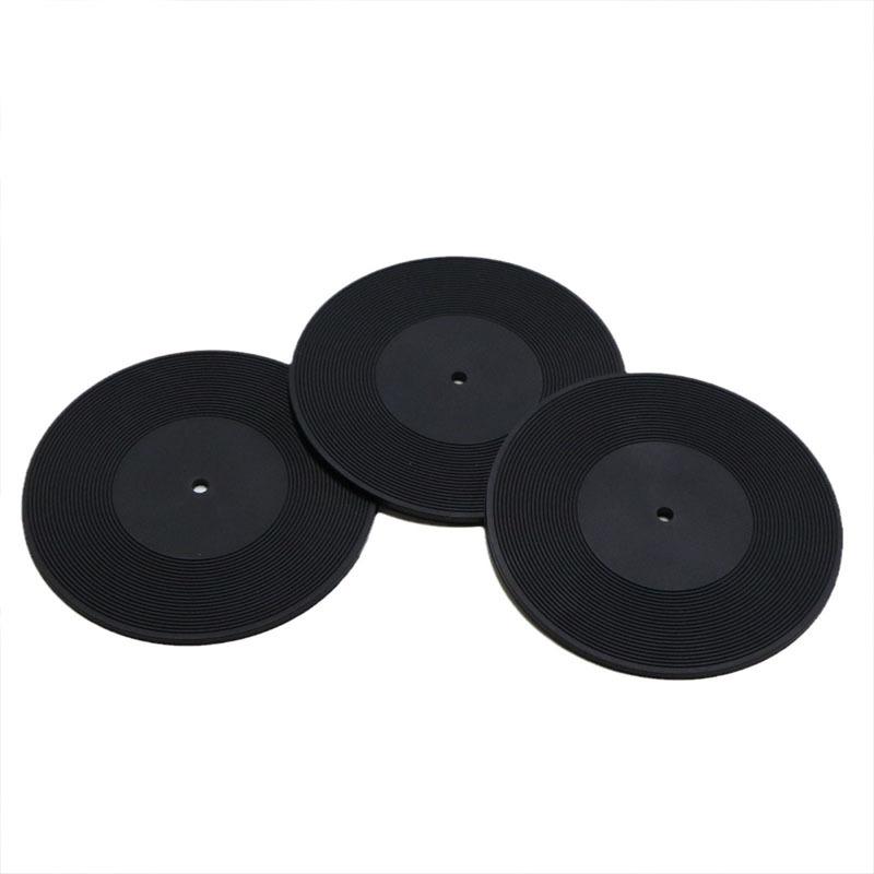 10CM Vinyl Record Mat Turntable Mat Phonograph Shock-Absorbing Mat Silicone Turntable Mat Phonograph Noise-Reducing Mat