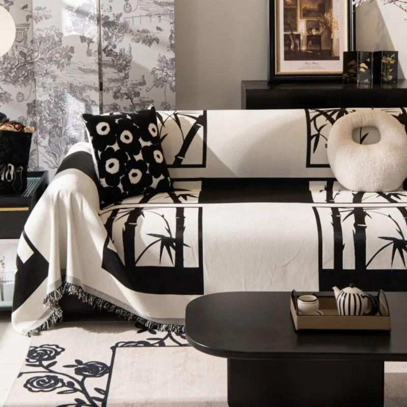 Бамбуковый коврик для дивана, регулируемый диван, одеяло, диван для гостиной, современное покрывало для кемпинга, пикника