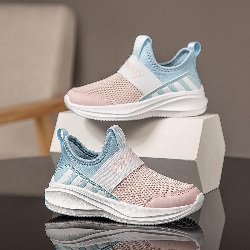 2025 Новые детские кроссовки Slip-On — легкие кроссовки из дышащей сетки для малышей и подростков, спортивная повседневная обувь