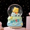 Cartoon Couple Crystal Ball Resin Snow Globe Music Box Toy