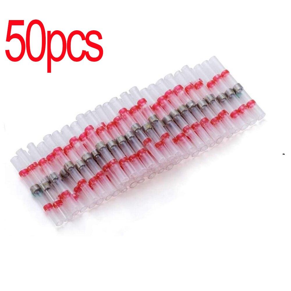 Кольцевой припой Клемма 50 шт. Монтажный припойный кольцевой термоусадочный промежуточный соединительный терминал Термоусадочная трубка Клемма