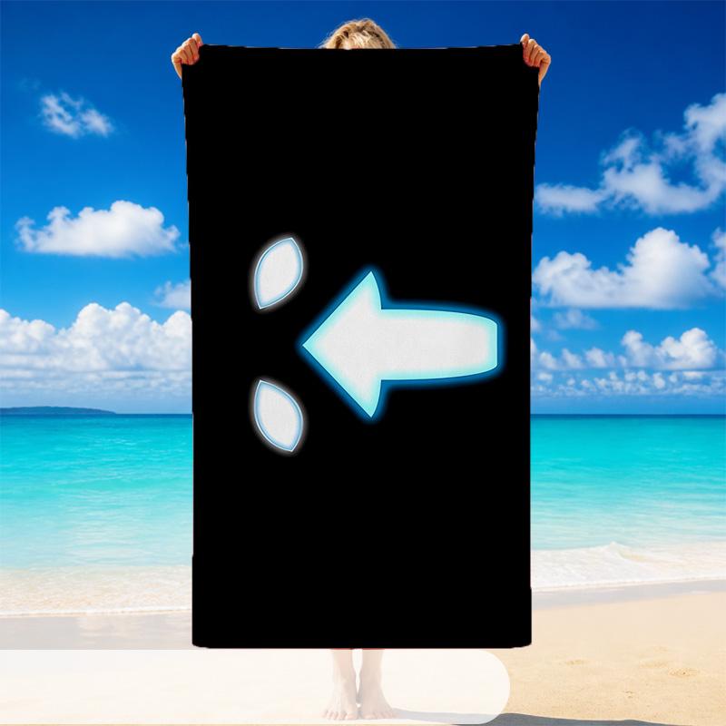 Quick Dry Beach Towel Avatar Pattern, Lightweight Absorbent Towel for Pool Beach Vacation Use