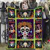 Vintage Day of the Dead Printed Flannel Blanket All Seasons Skull Digital Printed Blanket
