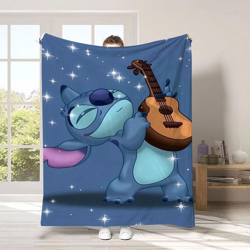 Stitch Cartoon Blanket Cute Stitch Plush Blanket Four Seasons Blanket