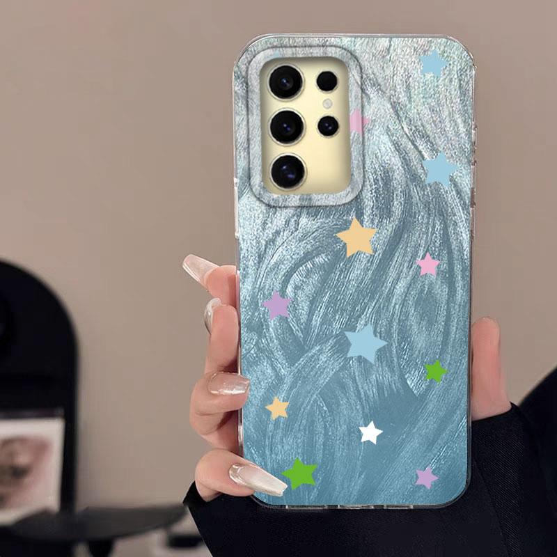 Чехол для Samsung Galaxy A56 S24 S25 Plus Ultra A15 A25 A55 A35 A16 A26 A36 Чехол для телефона Мраморный узор Бабочка Модный Бампер