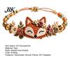 Weaving Bracelet Kit DIY Woven Animal Kit, Handmade Fox Cat Deer Bird Craft Set Crafts, Floral Crochet for Beginners Adults