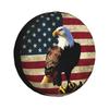 Летающий белоголовый орлан США с флагом Чехол для запасного колеса для фургона-трейлера Крышка колеса автомобиля с подгонкой для внедорожника, кемпера, внедорожного автомобиля