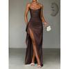 LYRIA Женское платье Элегантная мода Красивые женские платья Вечерние платья для вечеринки Новинка Y2K Сексуальное платье-халтер с запахом на бедрах Длинные платья