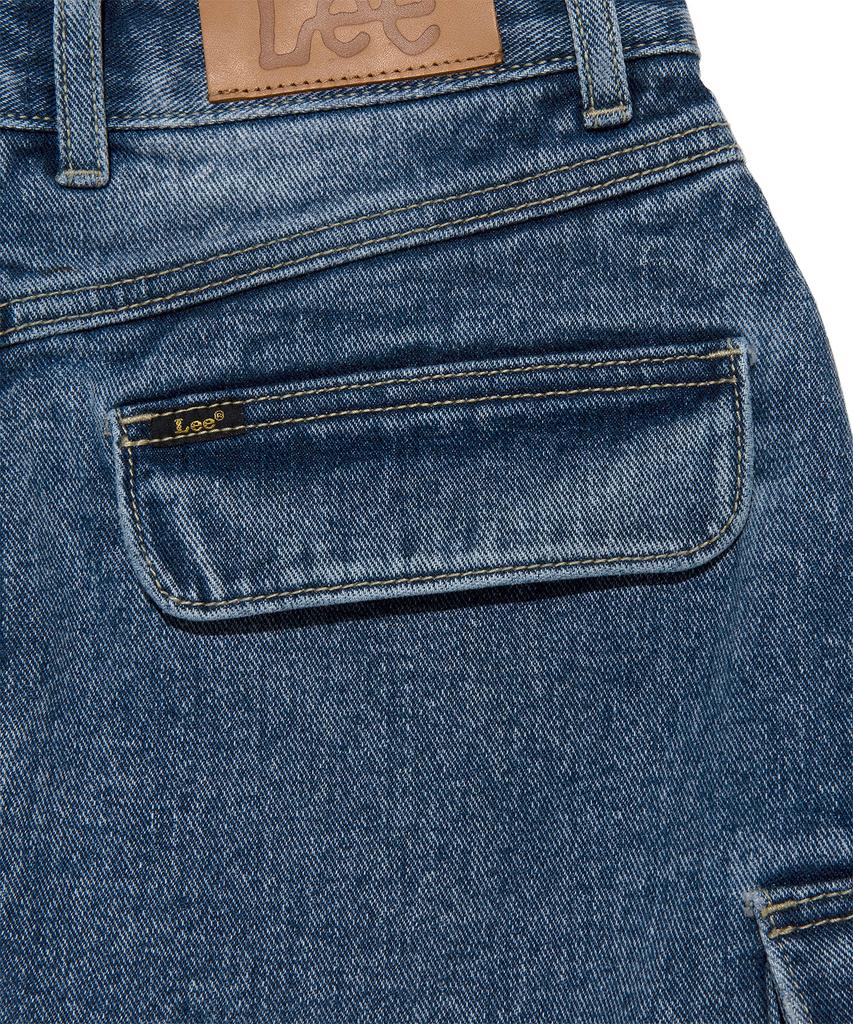 Lee Women Cargo Denim Mini Skirt Indigo Medium