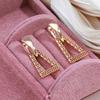 Kinel Geometric Triangle Dangle Earrings For Women Rose Gold Color Vintage Earring