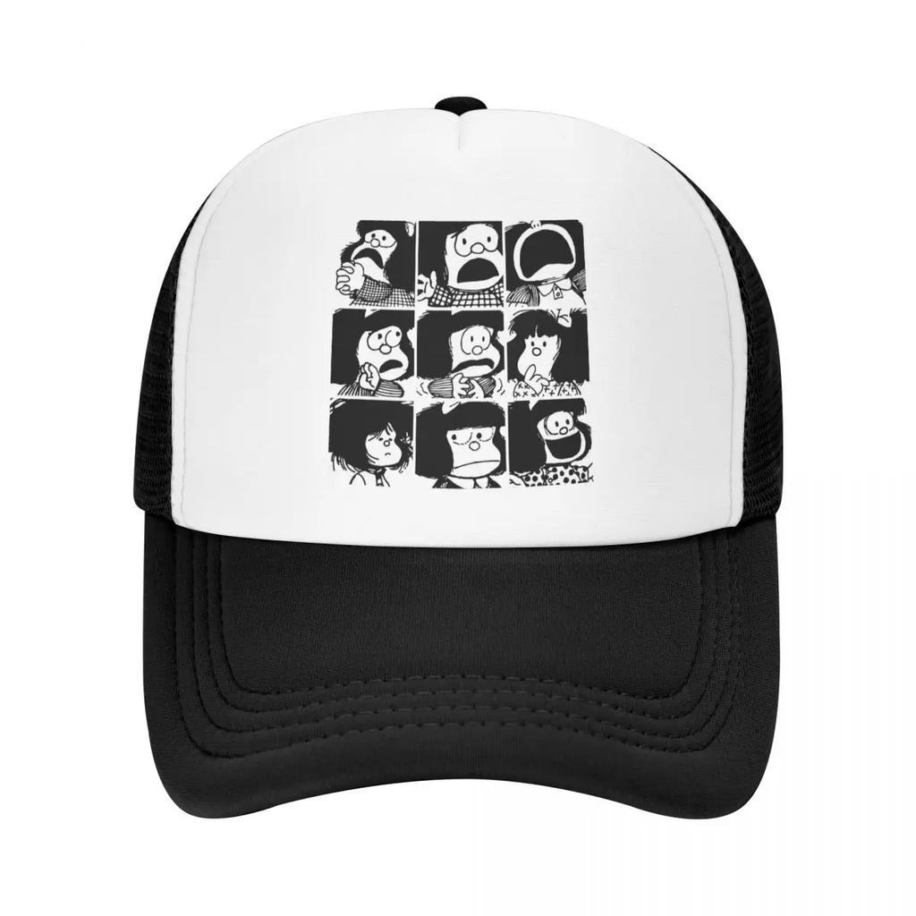 Индивидуальная Классическая Бейсболка Mafalda из Комиксов Quino для Женщин Унисекс Дышащая Кепка Тракер Защита от Солнца Кепки Snapback