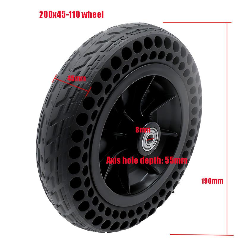 8 Inch 8X2 Solid Tyre with Plastic Hub 200x50 200x45-110 for Electric Scooter Wheelchair No Inflation Part  Whole Wheel Durable