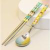 Lilpang Toy Story Vacuum Junior Stainless Steel Spoon Slim Case Set, Mixed Colors, Spoon + Chopsticks + Case