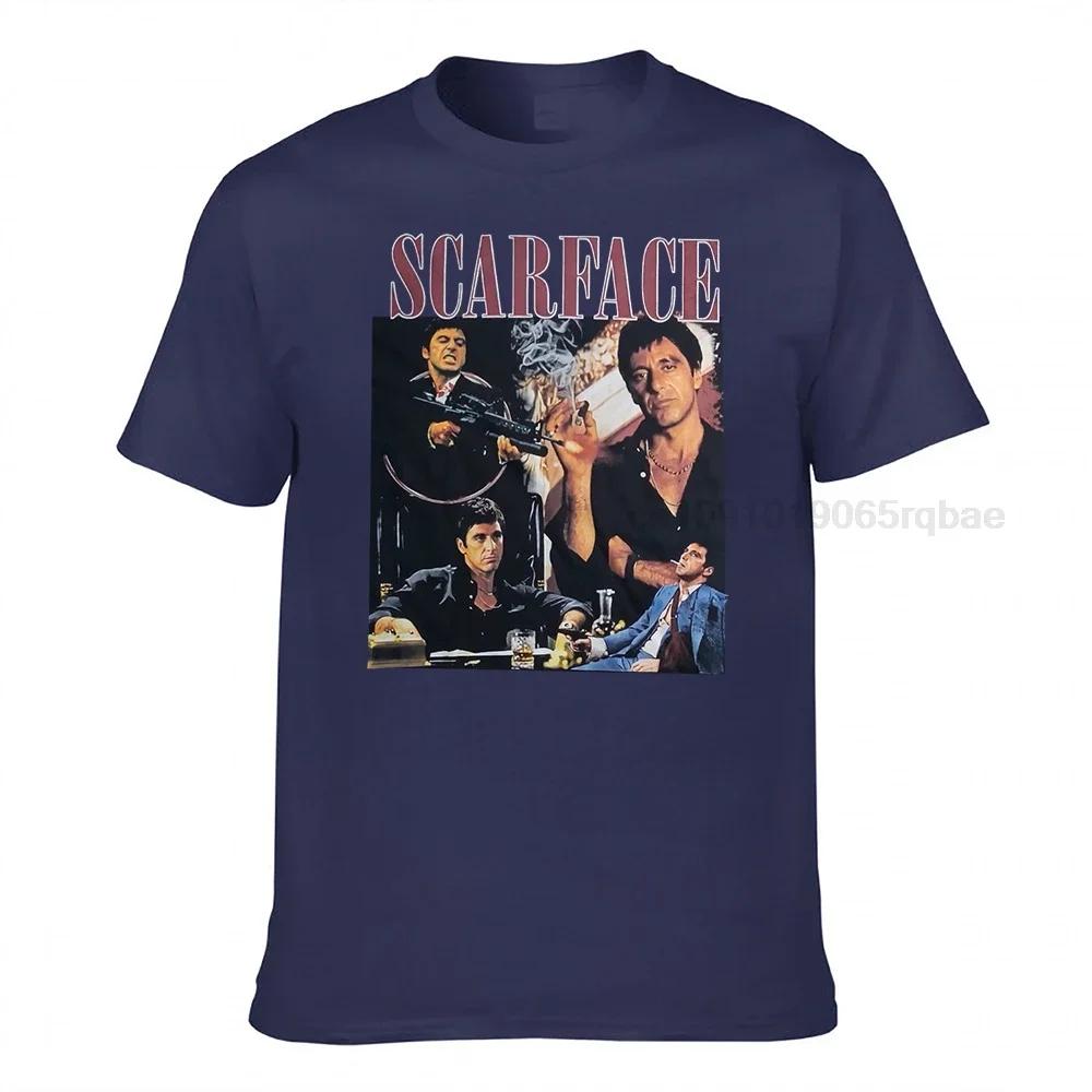 Al Pacino Tony Montana Scarface Movie Retro Vintage Bootleg Tshirt Cotton Casual Unisex T Shirt Unisexs Tee Shirts Tops