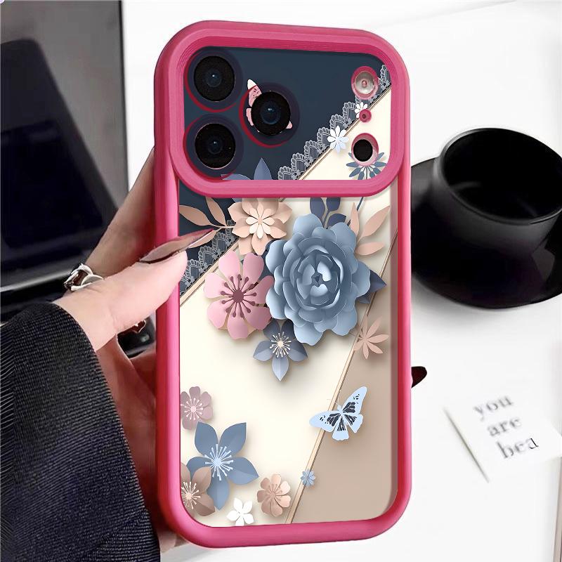 INS Акварельный Цветочный Чехол Для iPhone 17 Pro Max Ударопрочный Мягкий Силиконовый Бампер Чехол Для iPhone 16 15 Pro Max 14 13 11 16E 17E