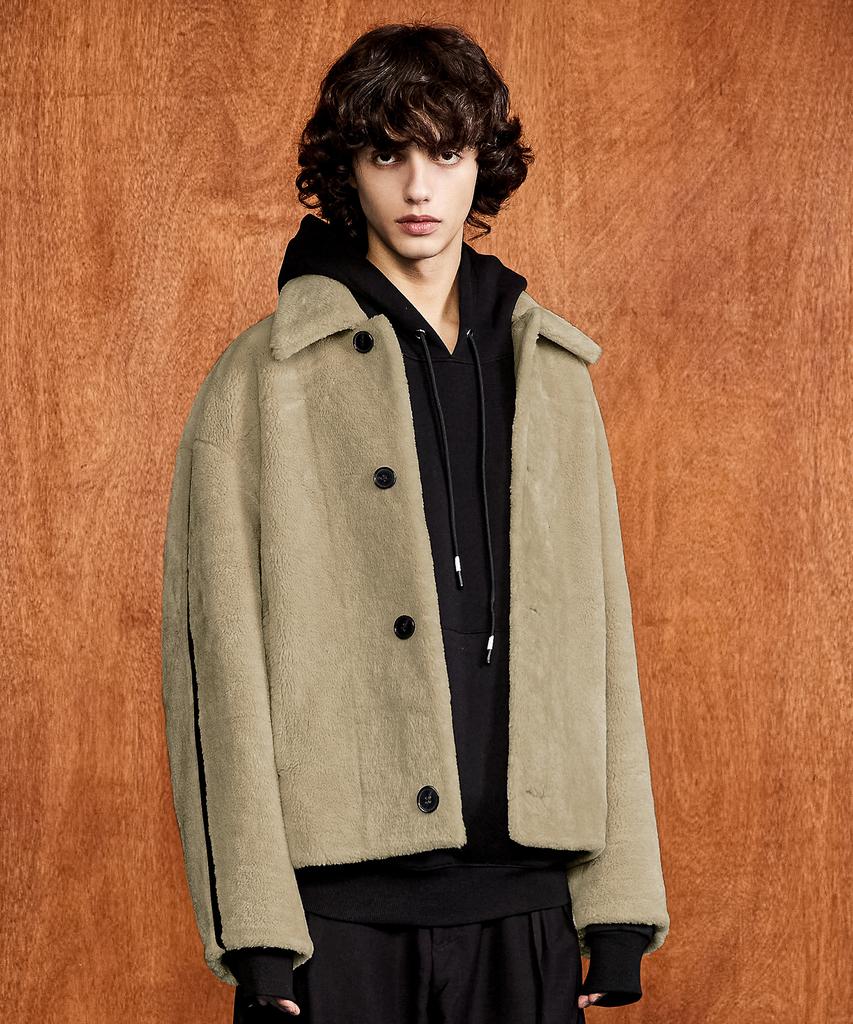 Lmood Bless Shearling Fur Jacket Beige