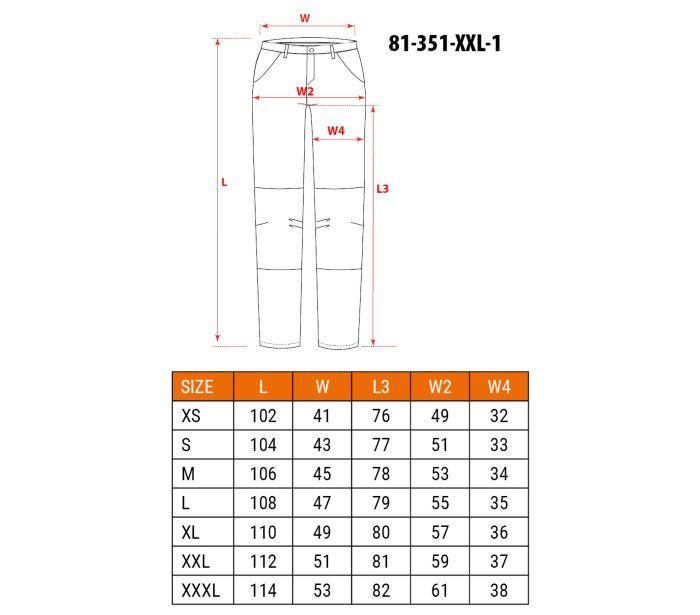 Spodnie Robocze Mix&Match Czarne, Rozmiar Xl - T N81-351-Xl