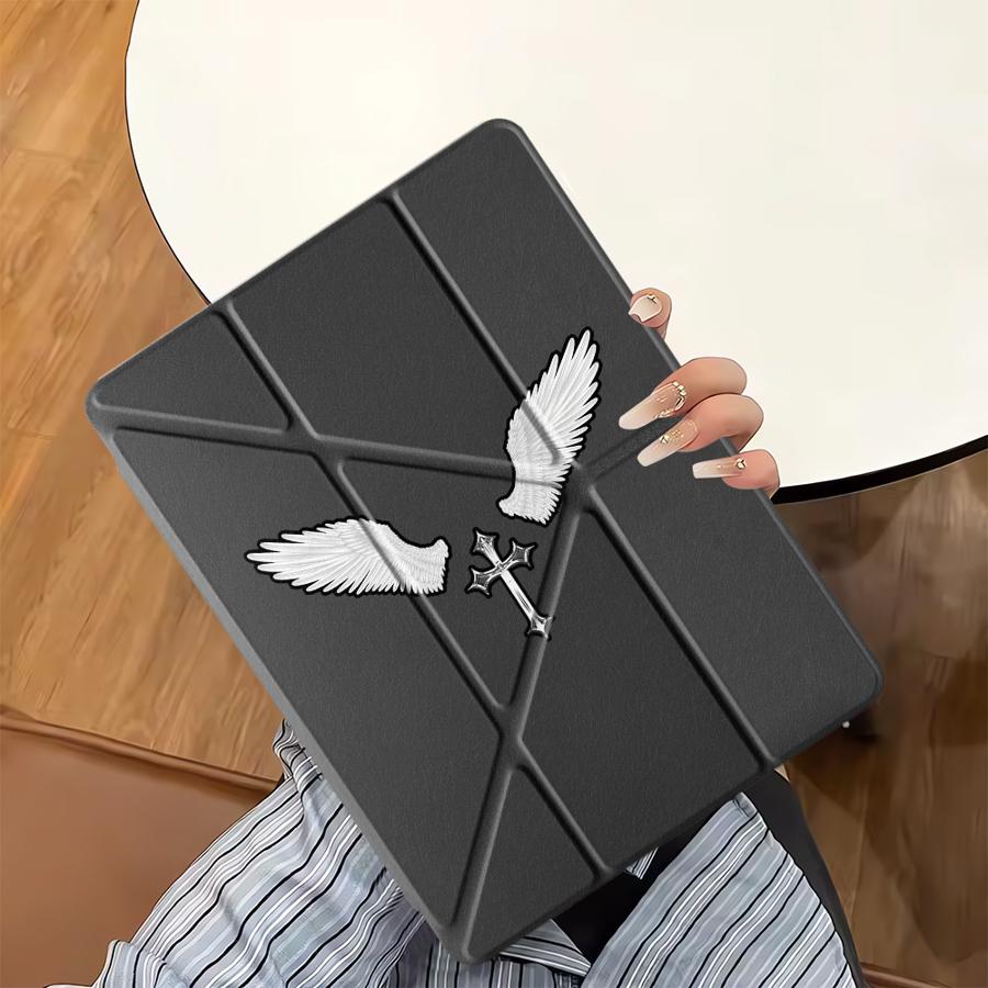 Чехол-подставка с рисунком Ангел и Крест для планшета iPad Pro 11-го 10-го 9-го 8-го 7-го 12,9 дюйма Mini 6 7 Air 4 5 M3 M2 1 2 M4 11 дюймов Pro