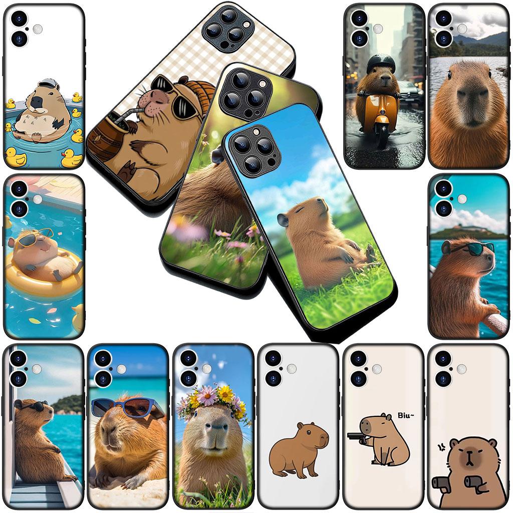 Чехол для телефона для Motorola Moto G86 G57 E14 E15 G14 G34 G35 G84 G24 A54 G15 Power E22 Корпус Мягкий чехол Милая капибара