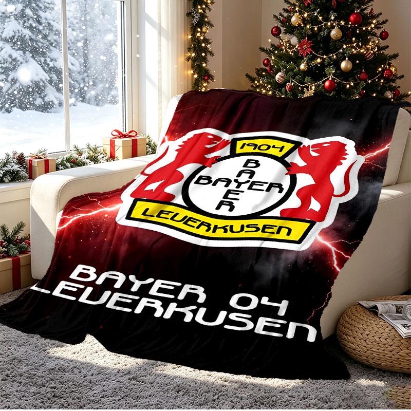 Bayer 04 Leverkusen Pattern Blanket for Home Decoration, Bed, Sofa, Car Travel, Camping, Suitable for All Seasons, Birthday Christmas Gift