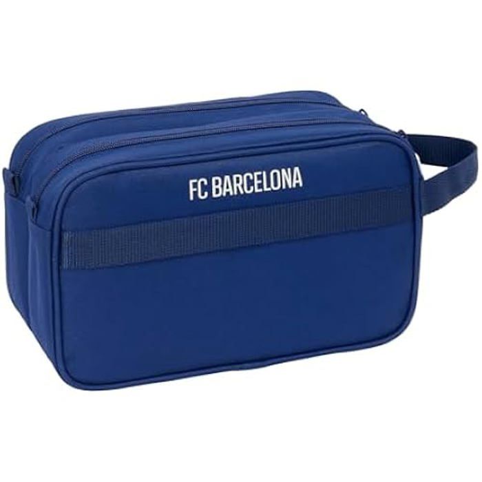 Trousse scolaire - SAFTA - F.C. BARCELONA - Souple - Zippée - Navy Blue