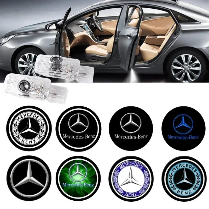 Автомобильная наклейка Новая 2025 Для Mercedes Benz 2x Автомобильная дверная проекционная лампа Для Mercedes Benz R ML GL Класса W215 W164 X164 2019 Светодиодная автомобильная D