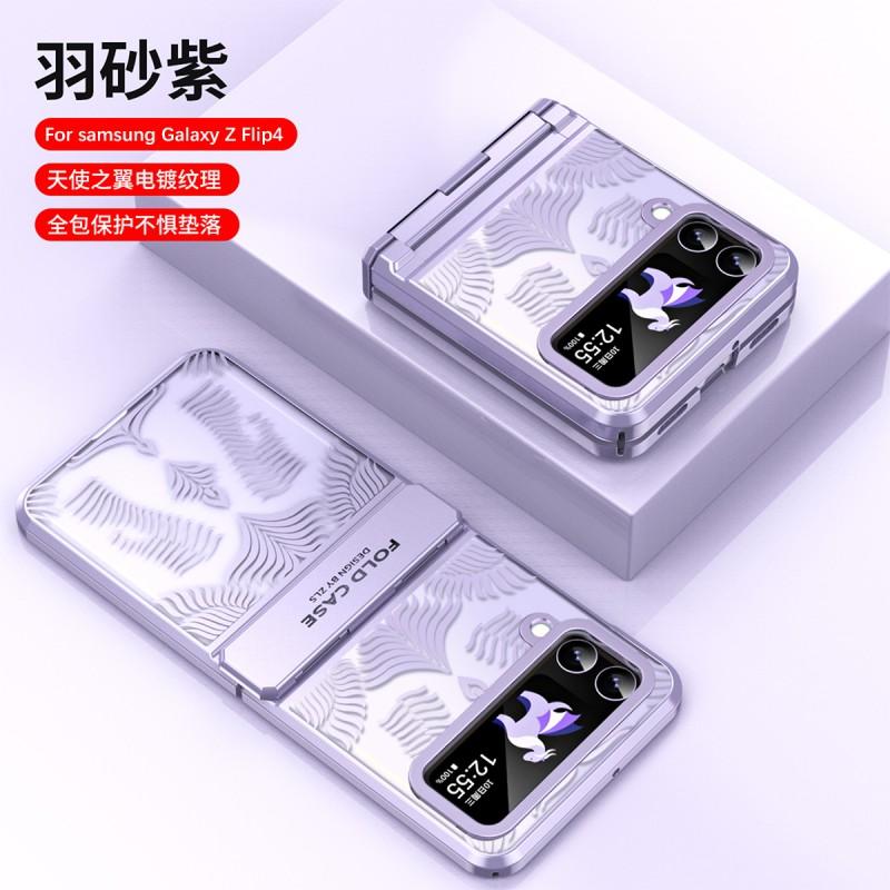 Premium Electroplated Transparent Full-Body Case Galaxy Flip 5 Shockproof Scratch-Resistant PC Cover With Hinge