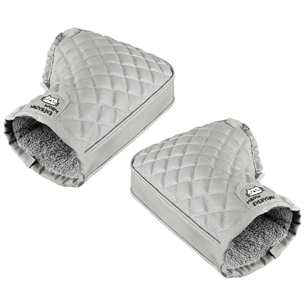 Зимние флисовые чехлы на руль мотоцикла, ветрозащитные, водонепроницаемые, теплые, для защиты рук, для электровелосипеда, скутера, 1 пара