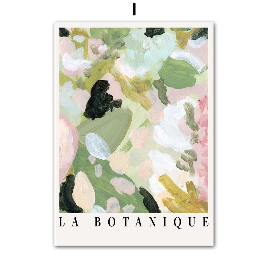 Богемия Море Автомобильная Ваза Листья Растения Абстрактный Пейзаж Постер И Принты Настенное Искусство Холст Живопись Картины Для Декора Гостиной