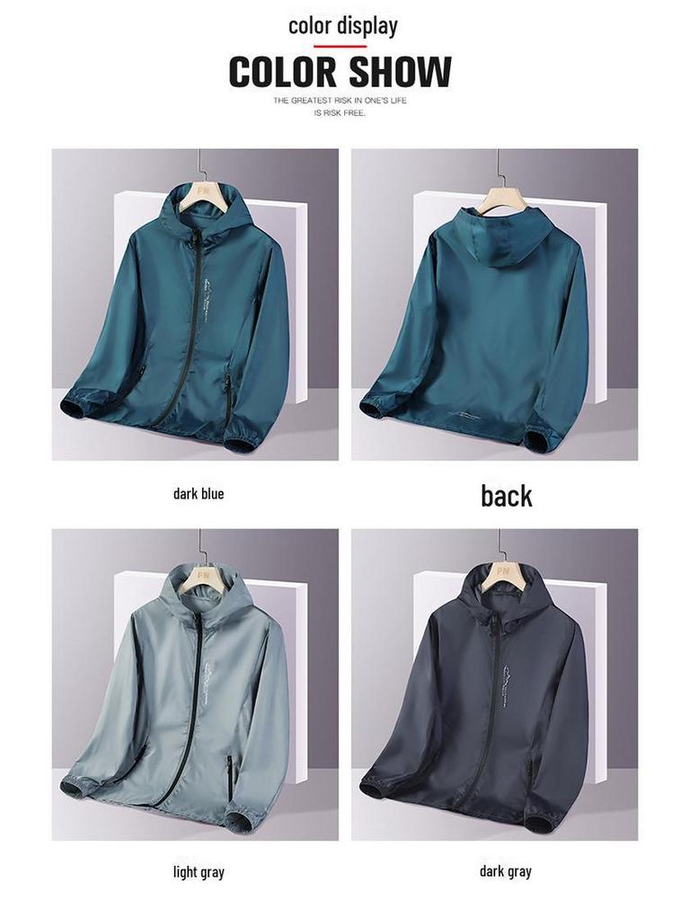 Мужская летняя солнцезащитная куртка — дышащая, из искусственного шелка, с защитой от ультрафиолета, идеально подходит для рыбалки на открытом воздухе.