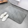 Coral Fleece Emboss Bathroom Cashmere Thickening Mat Bath Non-slip Carpets In Wash Basin Bathtub Side Floor Rug Shower Room Doormat Memory Foam 3D Pad
