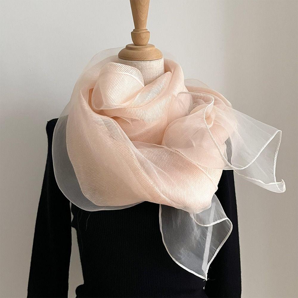 Long Warm Shawl Mesh Hijab Scarf Soft Silk Scarf Spring