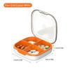 6 Grid Portable Eight Grid Sub Packing Large Capacity Pill Box Sealed Moisture Proof Pill Storage Box Folding Waterproof Pill