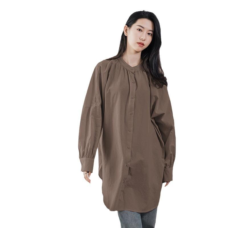 Autumn Women's Shirt Dress Pure Cotton Loose Casual Long Shirt Women's Clothing