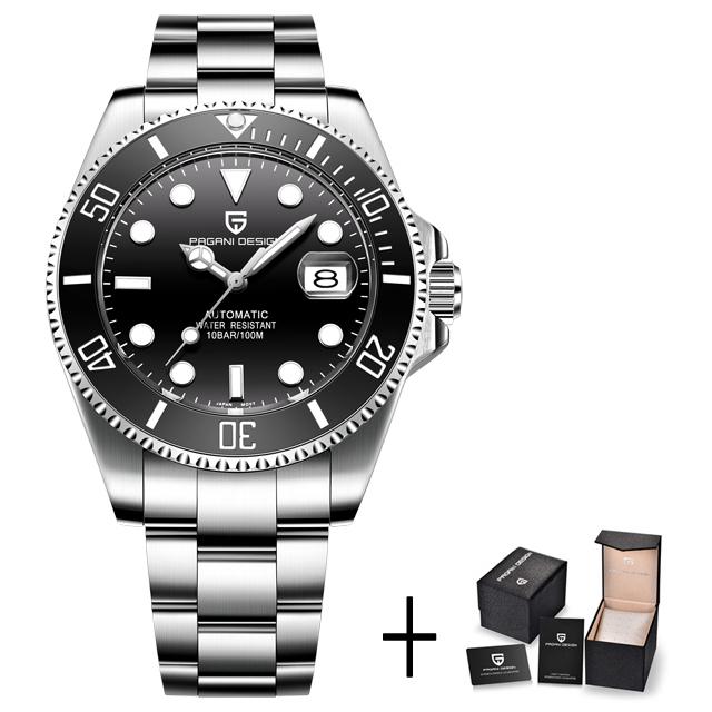 Pagani Design Luxury Men's Watch Sapphire Glass Stainless Steel Diving Machinery Watch Business Men's Automatic Watch