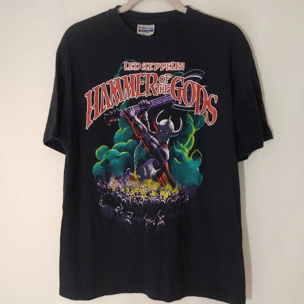 Редкая черная футболка Led Zeppelin Hammer Of The Gods 1988 года Перепечатка S-5XL Унисекс футболка