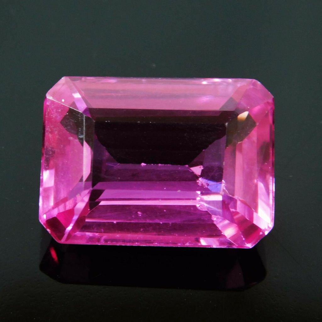 Natural Pink Sapphire Loose Gemstone 7 ct Emerald Cut Sri Lanka September Birthday Birthstone