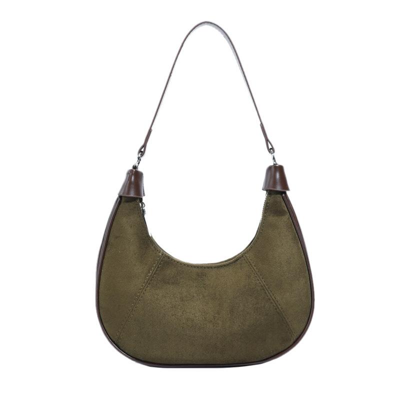 Высококлассная женская сумка кроссбоди на одно плечо, повседневная и нишевая однотонная сумка-пельмень, сумка под мышку для通勤