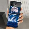 Китовый Горбатый Морской Гигант Жесткий ПК Чехол для Телефона Для Samsung Galaxy Z Flip 7 6 5 4 3 Черный ZFlip7 ZFlip6 Flip5 Flip4 Flip3 5G Печать C
