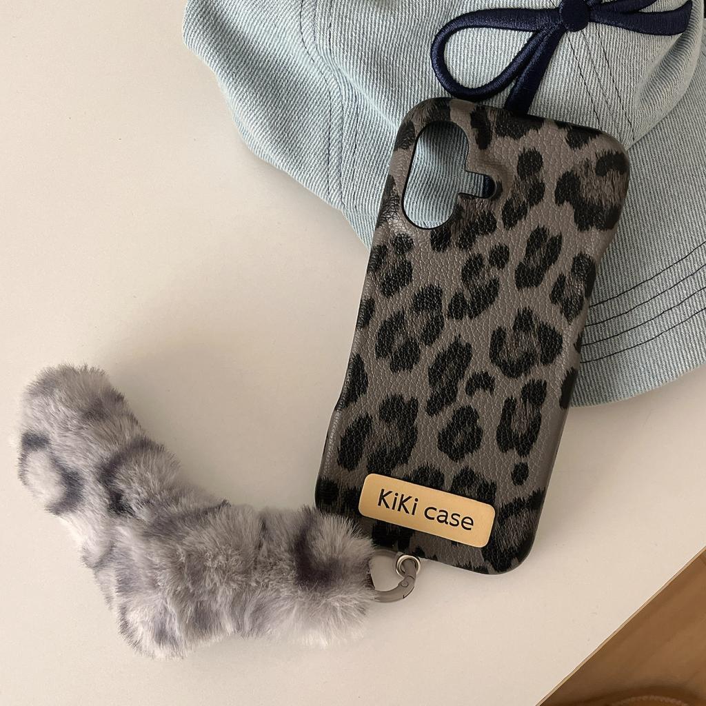 Luxury Leopard Pattern Animal Pu Leather Couple Soft Case For Iphone 16 15 14 11 12 13 Pro Max Iphone Cover With Lanyard