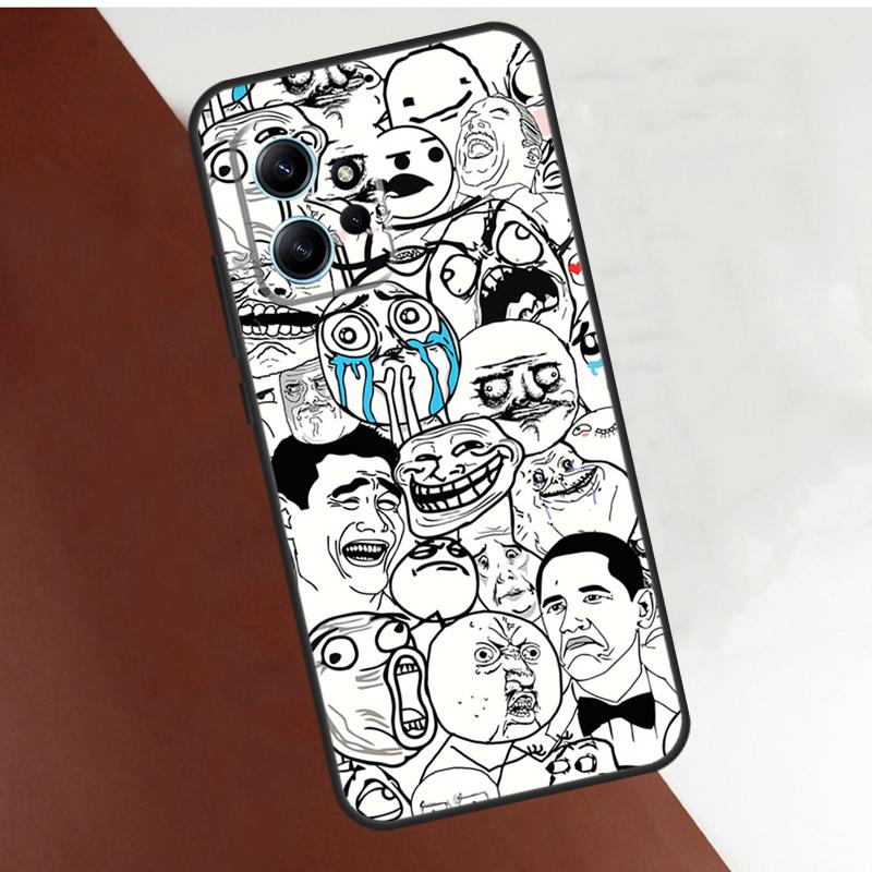 Смешной чехол с МЕМАМИ ДЛЯ ЛИЦА для Xiaomi Redmi Note 12 Pro 8 9 10 11 Pro 9S 10S 11S 12S Redmi 12 9C 10C 12C